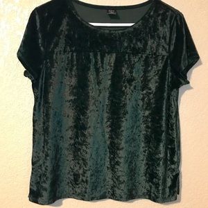 ✨Velour Emerald Green Top